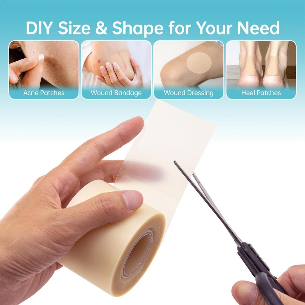 Hydrocolloid Bandages Hydrocolloid Dressing Moist Patch Flexible Breathable Bandages for Toe Face Pimple Cuts Burn Wound Care