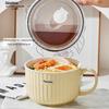 Керамическая миска для лапши с крышкой, подходящая для микроволновой печи, для офисных работников и бенто-обедов