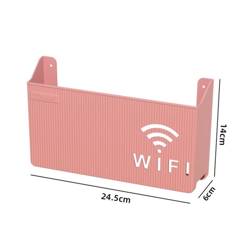 Wall Hanging Cable Power Bracket Organizer Box Wireless Wifi Router Shelf Storage Box Plastic Organizer Box Home Decor