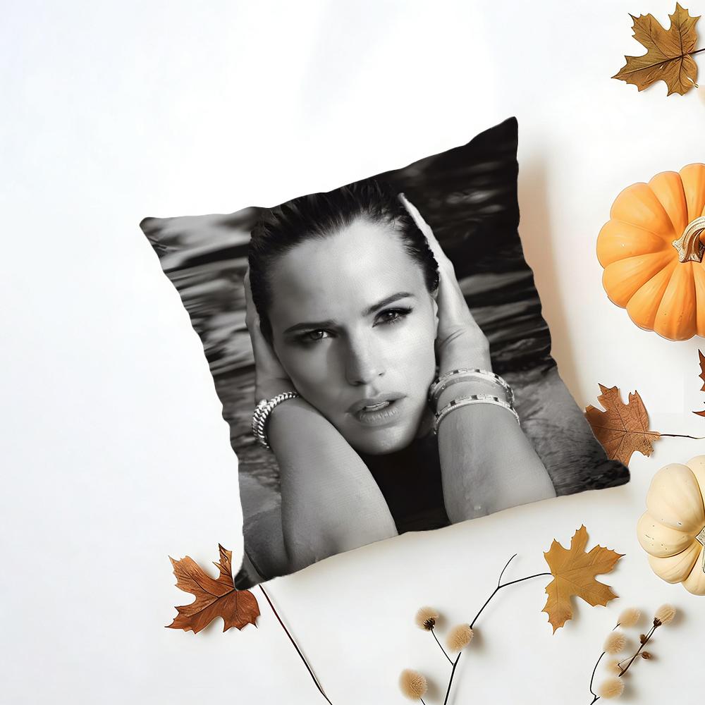 Retro Actress JJennifer Garner Cushion Cover Washable Linen Pillowcase Soft  for Daily Sofa Bed Home Room Decor