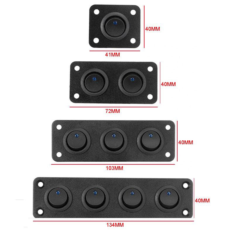 12 В 1-4 Gang Универсальный тумблер Панель USB Автомобиль Лодка Морской Автофургон Грузовик Синий светодиод Стильные аксессуары Морской кулисный переключатель
