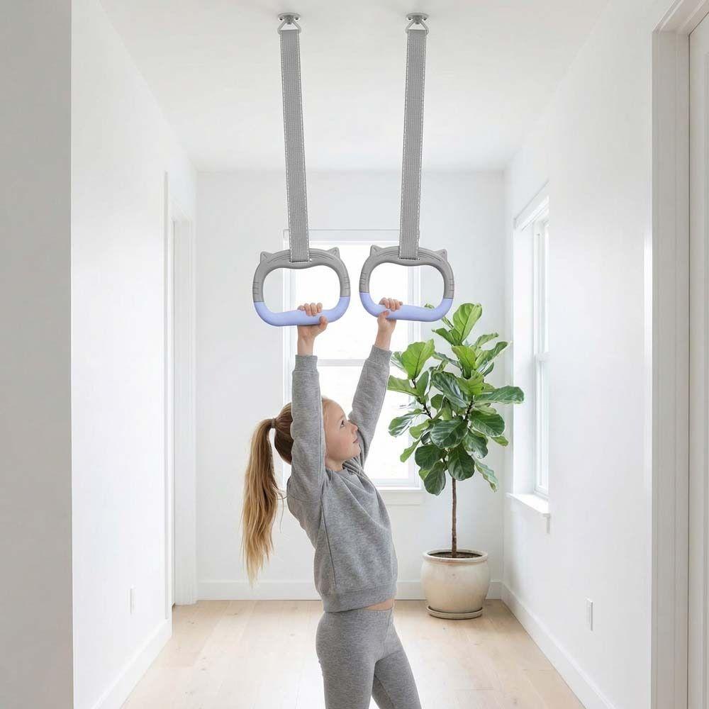 Non-Slip Gymnastic Rings With Straps Fitness Exercise Ring Pull Up Bar Gymnastics Equipment