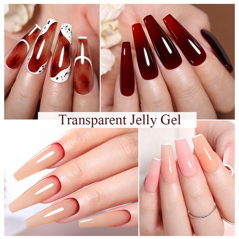 Born Pretty Красный желе прозрачный гель для ногтей 7 мл розовый телесный цвет замачиваемый гель-лак для ногтей для дизайна маникюра дома салон DIY