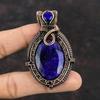 Faceted Blue Sapphire Pendant Copper Wire Wrapped Pendant Gemstone Jewelry Handmade Copper Jewelry Unique Pendant Wire Wrap Jewelry For Gift