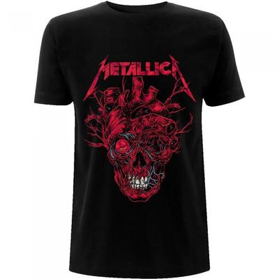 Metallica Футболка унисекс с сердечком и черепом для взрослых