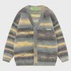 YPRS Унисекс Ретро Полосатый Кардиган - Модный Свободный Покрой Свитер В Корейском Стиле
