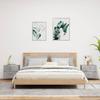 VidaXL Tables de Chevet Murales avec Lumières LED 2 pcs, Armoires de Nuit, Tables de Nuit Chambre, Moderne, Gris Béton Bois 836819