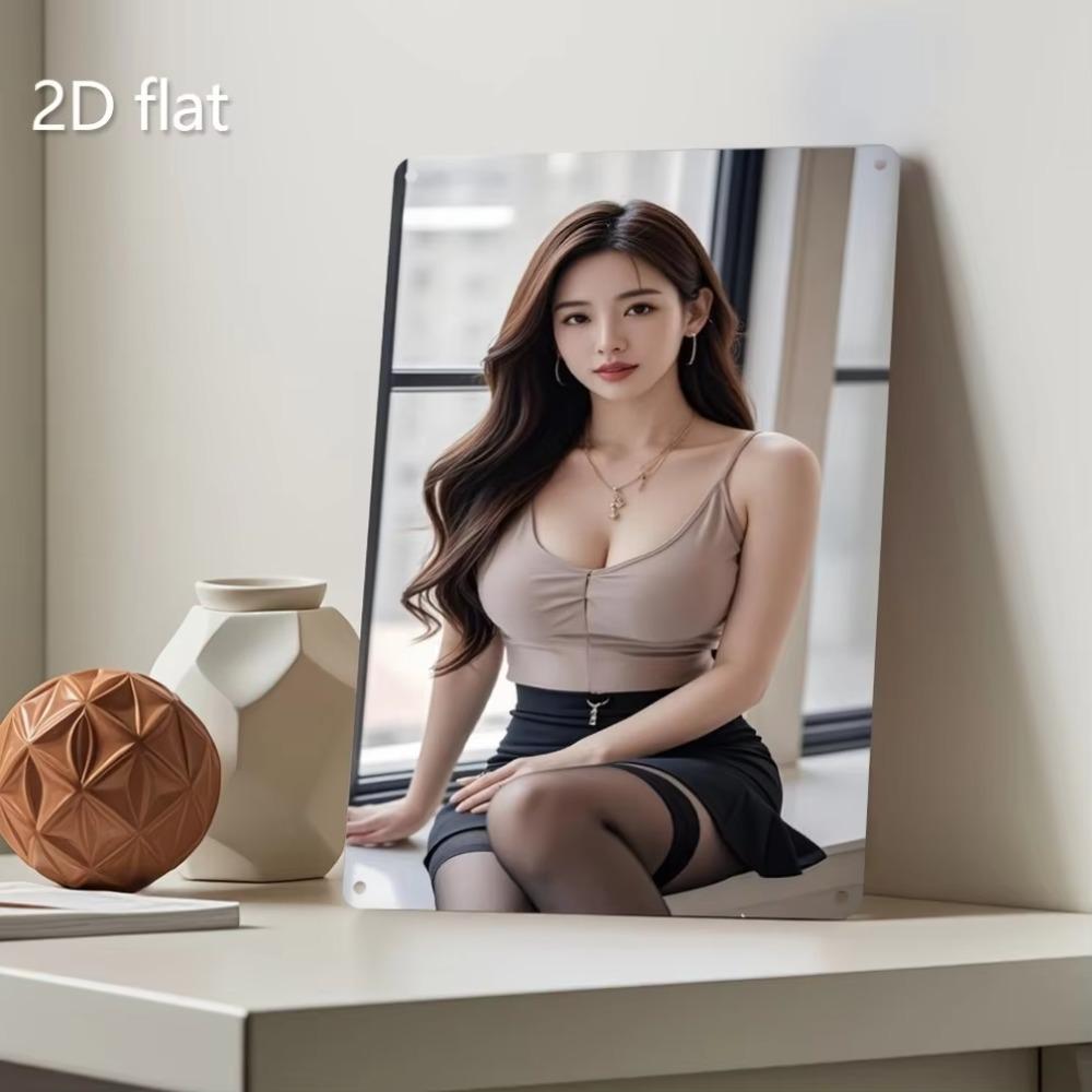 Винтажный металлический настенный декор Портрет женщины Железная табличка Декор для сада на открытом воздухе