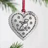 Double-Sided Metal Snowman Pendant Gnomes Santa Claus Solid Pewter Christmas Tree Ornament Wreath Printing Christmas Decorations