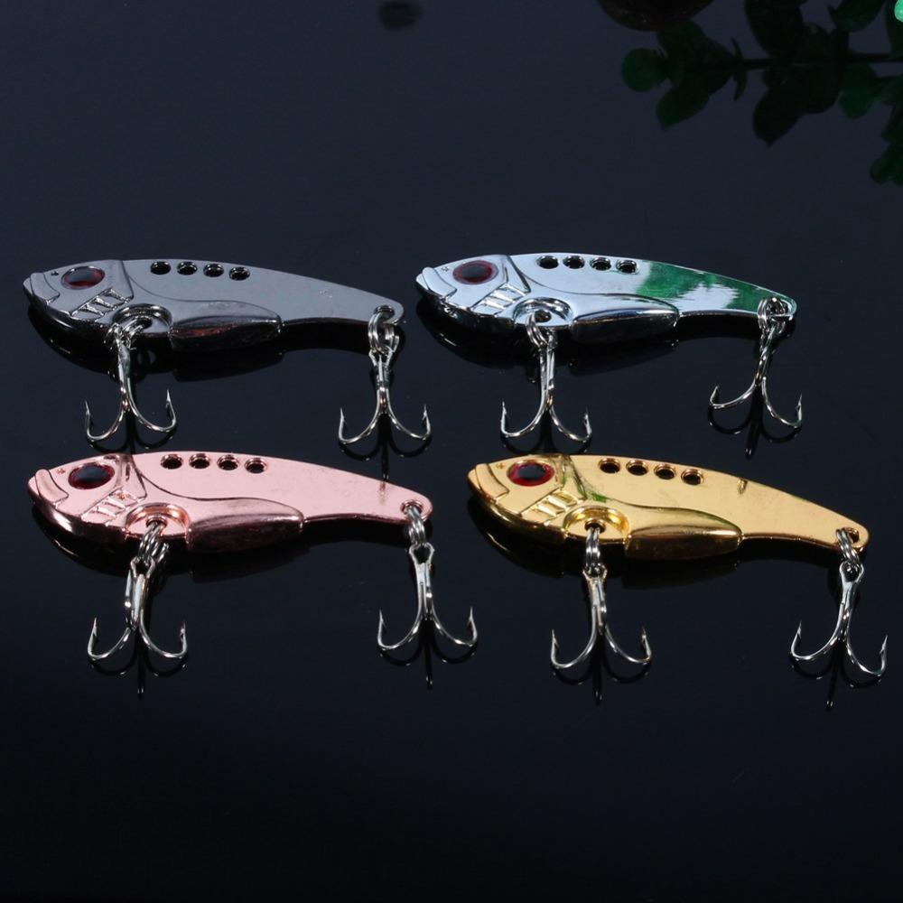 4 Pcs 11g VIB Fishing Lures 55mm Topwater Baits Durable Crank Baits Bass Fishing