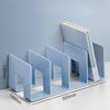 Plastic Desktop Organizer with 4 Vertical Compartments for Books and Magazines