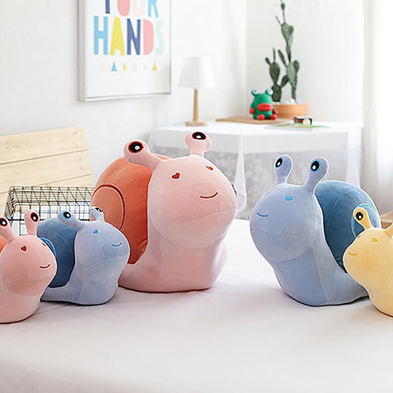 23 см Мультяшные плюшевые игрушки Улитки Милая подушка в виде животного Мягкие набивные Куклы Улитки Каваи Подушка для дивана Милый подарок на день рождения для девочек
