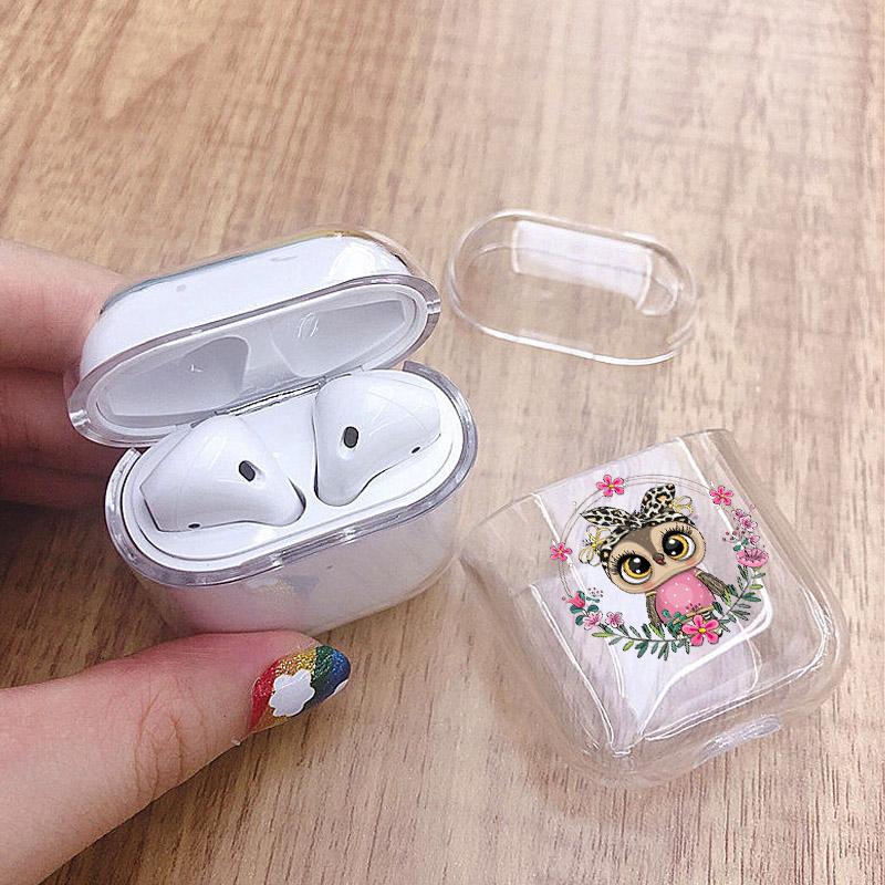 Мягкий защитный чехол с милой совой, прозрачная коробка для Apple Airpods 1 2 3 Pro, чехол с мультяшным рисунком для AirPods