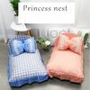 Съемная и моющаяся кровать для собак в стиле принцессы, кровать для домашних животных, кровать для кошек, кровать для собак, кошачье гнездо, коврик для собак, подушка и подушка для кошек