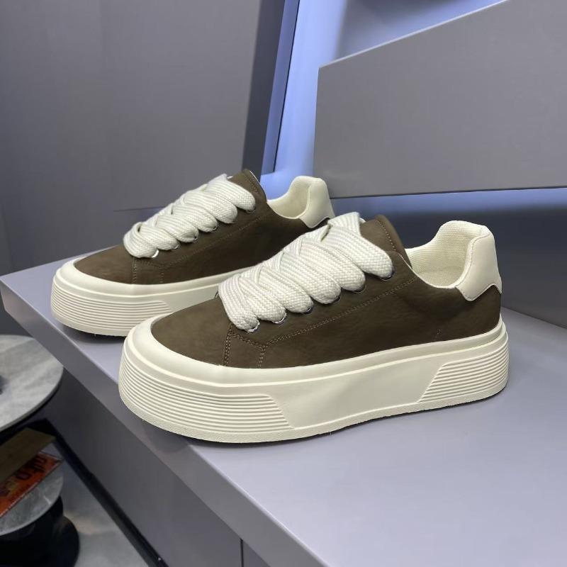 Trendy Brand Men's Shoes New Thick-soled Comfortable and Versatile Thick-soled Casual Shoes Trendy Soft-soled Work Board Shoes