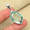 Green Amethyst Solid 925 Sterling Silver Handmade Lovely Pendant For Women