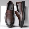 2024 летние новые мужские деловые повседневные кожаные туфли мужские полые дышащие кожаные сандалии кожаные туфли с отверстиями мужские 9028