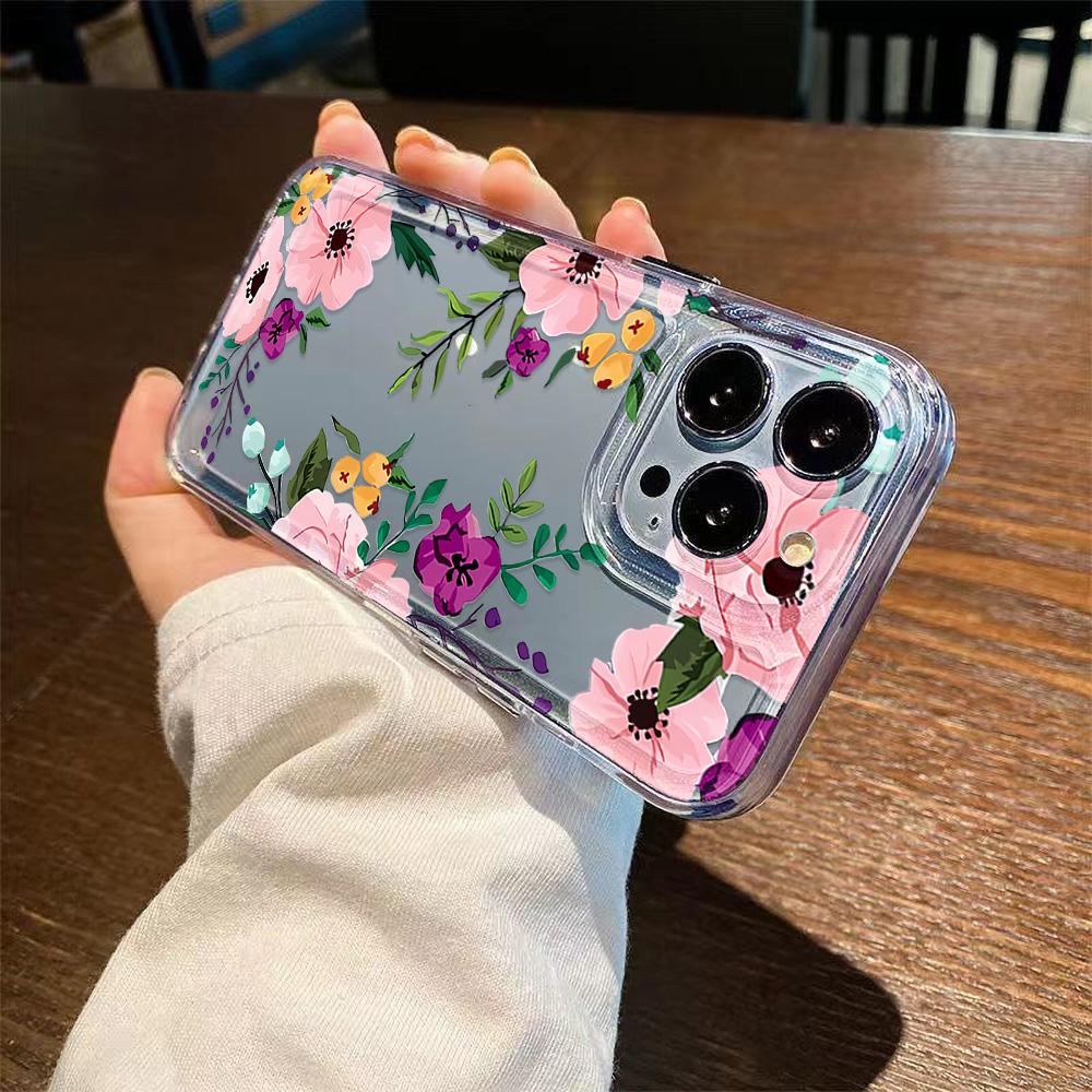 Flower Phone Case For Samsung S25 Ultra Funda Galaxy S24 S23 FE S22 S21 S20 FE S10 Plus Silicone Transparent Covers Carcasa