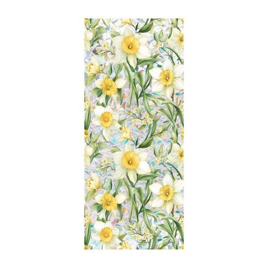 Цветочная витражная пленка для окон Лотос Ипомея Цветочная статическая наклейка на окно Снимаемая Декоративная Статическая наклейка Блокирующая УФ-излучение Наклейки для приватности для гостиной