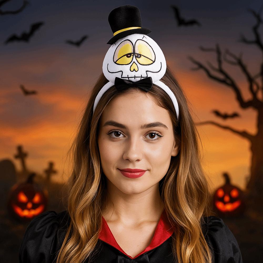 Pumpkin Halloween Headband Skeleton Catoon Hairband Personality Halloween Hair Hoop Haunted House
