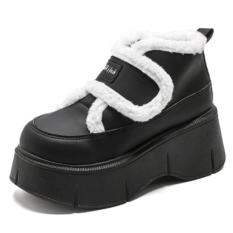 Women Warm Lined Thick Sole Sneakers Walking Shoes Fashion Style Everyday Walking and Casual Wear Commuting and Travel Sizes 35-40