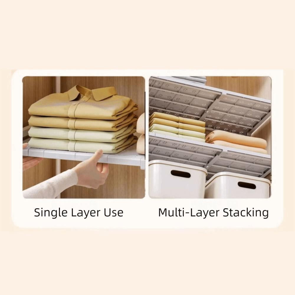 Expandable Telescopic Shelves Adjustable Wardrobe Divider Multifunctional Cabinet Divider Wardrobe