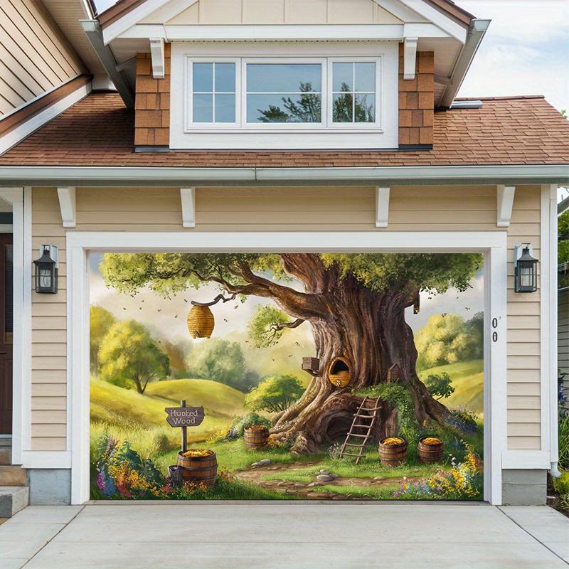 A fairy tale treehouse themed background banner suitable for birthdays holidays parties with multiple sizes to choose from