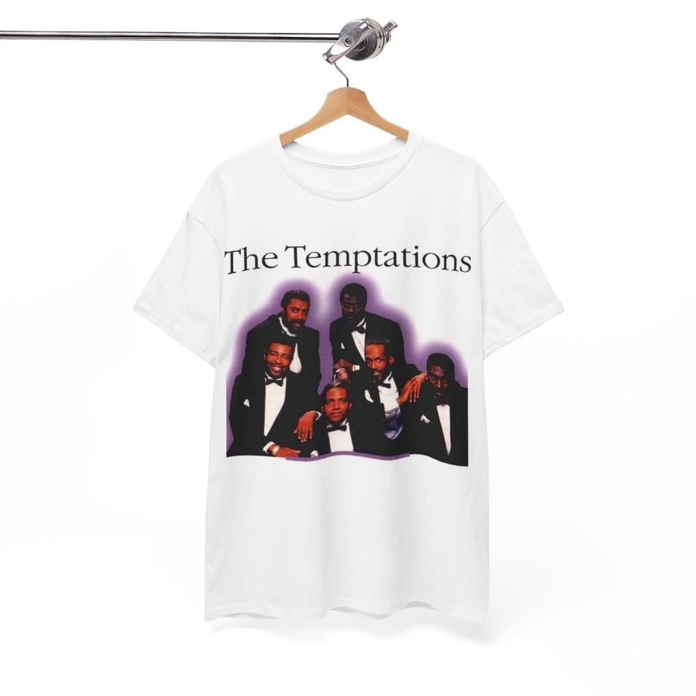 Футболка The Temptations Обложка CD Винтажная Графика Концерта Унисекс Тяжелый Хлопок Футболка Унисекс