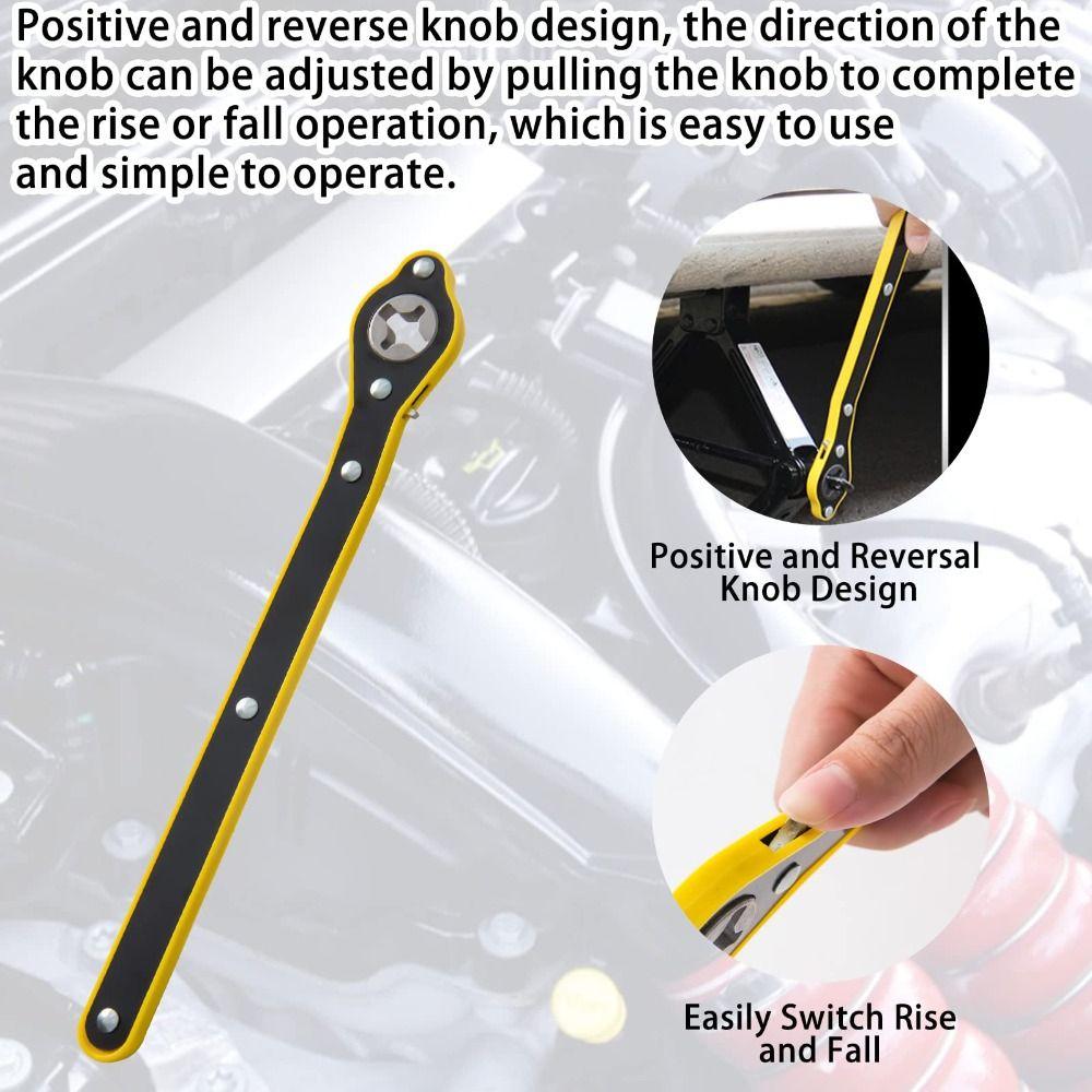 Двунаправленный трещоточный ключ с длинной рукояткой, баллонный ключ, автоинструмент, экономящий силы домкрат, снятие шин