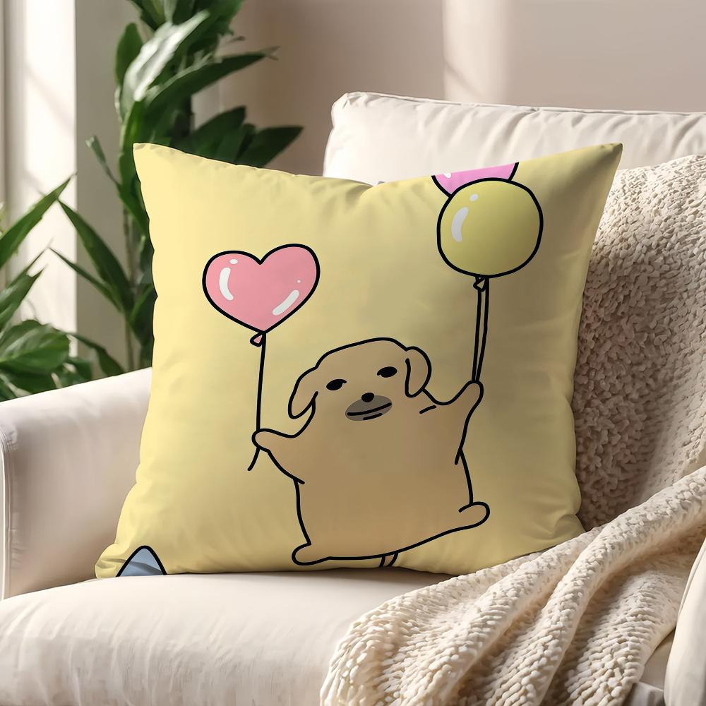 funny kawaii nNudaeng Dog Meme cushion cover For Pillow Printing Sofa Decoration Home Car Room Coffee Office Nordic Simplicity