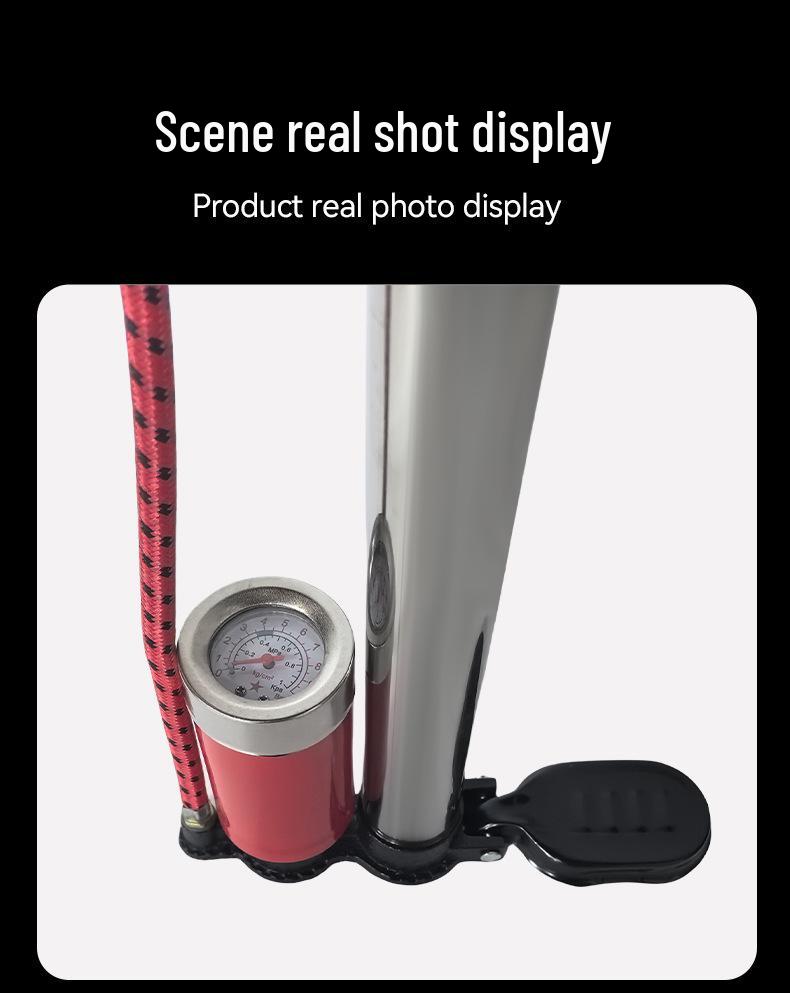 Stainless Steel Portable High-Pressure Manual Pump for Bikes and Basketballs