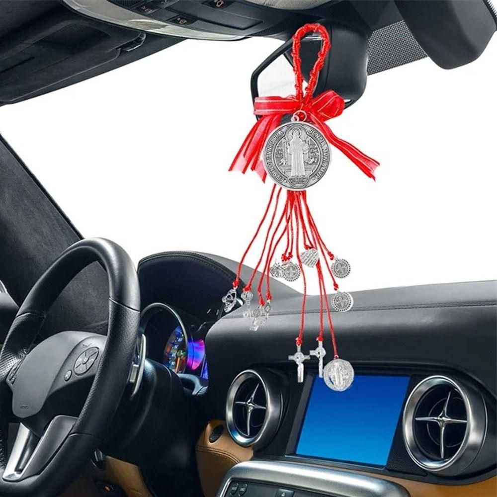 Винтажный кулон-медальон Святого Бенедикта Молитвенный сплав Католические подвесные украшения Благословение Католический Сан-Бенито Медаль Крест