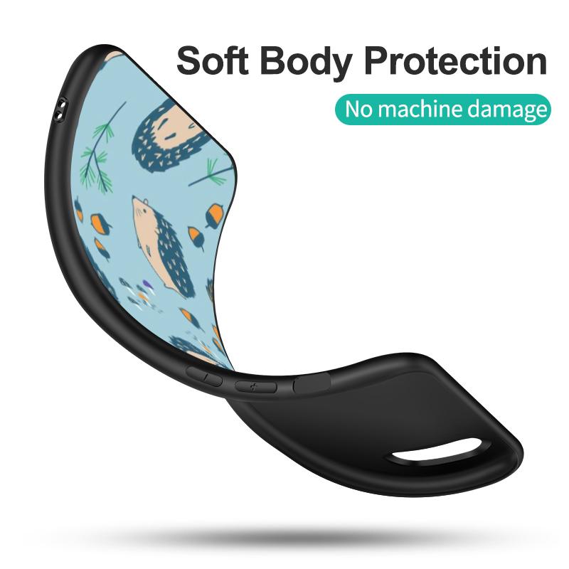 Черный чехол TPU для телефона TCL 20 20L 10 lite 10L PLUS PRO 20E 20R 20SE 20XE 205 20B 20Y Hedgehog