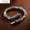 New Handmade Retro Men 'S Safe Braided Bracelet Diamond Pestle Tide Hip Hop Niche Thai Silver Jewelry Accessories