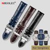 Для часов Longines Коллекция Masters L2 L3 L4 Ремешок Браслет Кожа Коровы Бабочка Мужской ремешок для часов синий коричневый