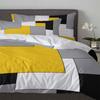 Желтый Серый Черный Лоскутное Абстрактное Искусство Средневековый Стиль Пододеяльник Наволочка Постельное Белье Пододеяльник Двуспальная Кровать Домашний Текстиль