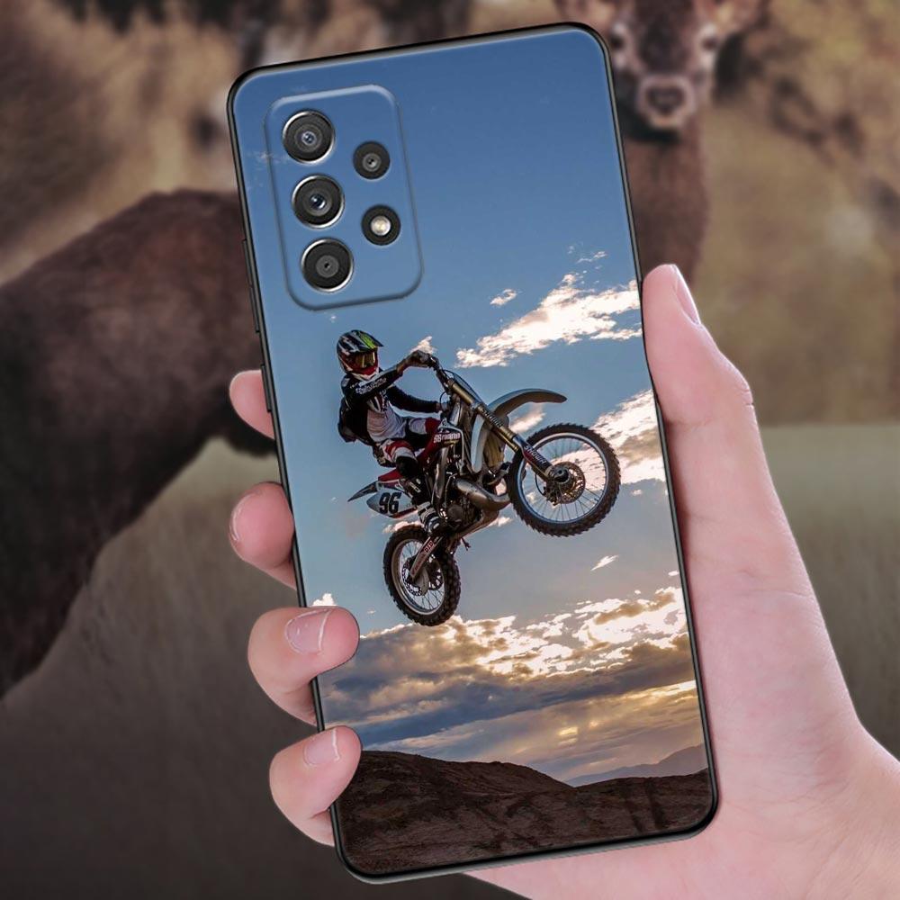 Чехол для телефона Мотоцикл Мото Кросс Питбайки Для Samsung Galaxy A57 A56 A37 A55 A36 A26 A54 A52 A35 A34 A25 A17 A16 A15 A07 Обложка