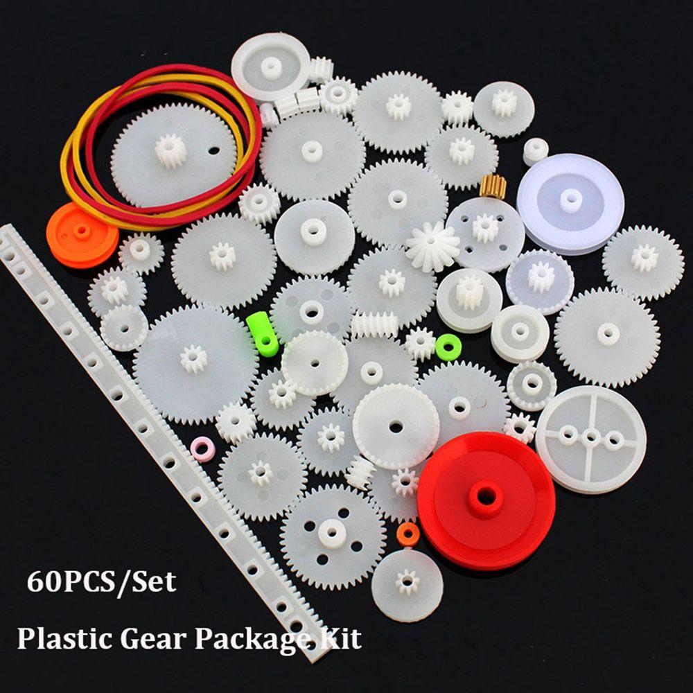 Robot Various Gear Toy Motor Car DIY Gear Assortment Axle Belt Bushings Package Kit Plastic Gears