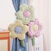 90cm Cartoon Household Toys Multifunctional Lattice Sunflowers Plush Plants Baby Bed Decor Room Decoration Curtain Buckle Gifts