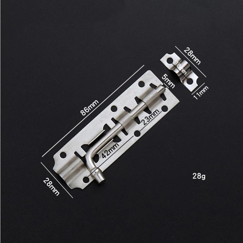 Stainless Steel Door Bolt Latch, Thickened Surface Mount Slide Latch Lock for Window,Cabinet, Security Gate, Wooden Door, 10pcs with Screws Included