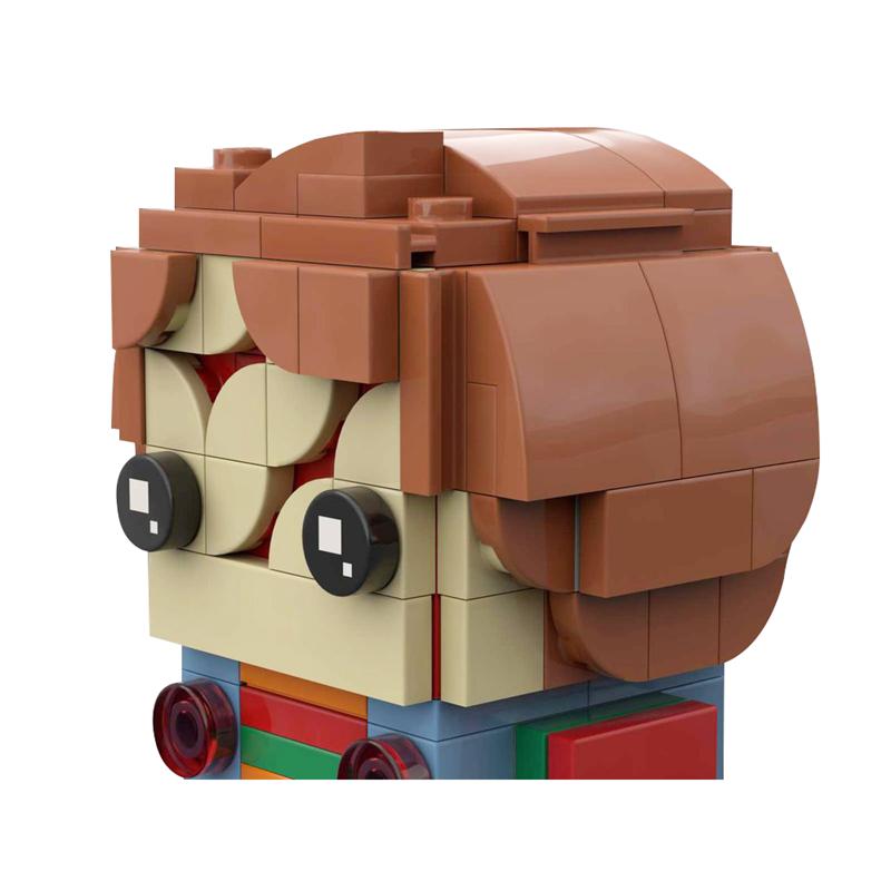 MOC Brickhead Чаки Модель Строительные блоки Ужасы Куклы-убийцы Сборные кирпичики Игрушка Детский подарок на день рождения DIY Креативные игрушки