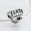 New 925 Sterling Silver Love Family Enamel Round Shape Cz Beads Fit Original Charms Bracelet Bead Jewelry Making