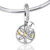 2022 Trend Fine Family Tree Fit Silver Color Charm for Women Bracelet Pendent Charm Original Beads DIY Jewelry Making Fashion