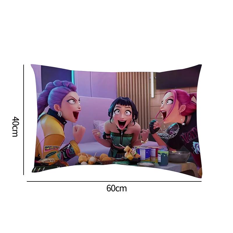 K-Pop Demon Hunter Pillow Cover Anime Movie Pillow Case Sofa Pillow Cushion Cover Christmas Decorations Home Supplies