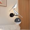 Touch Switch ON/OFF LED Wall Lamps for Bedside Bedroom Gold Silver Magpie Bird LED Wall Lights Wall Sconce for Corridor Aisle