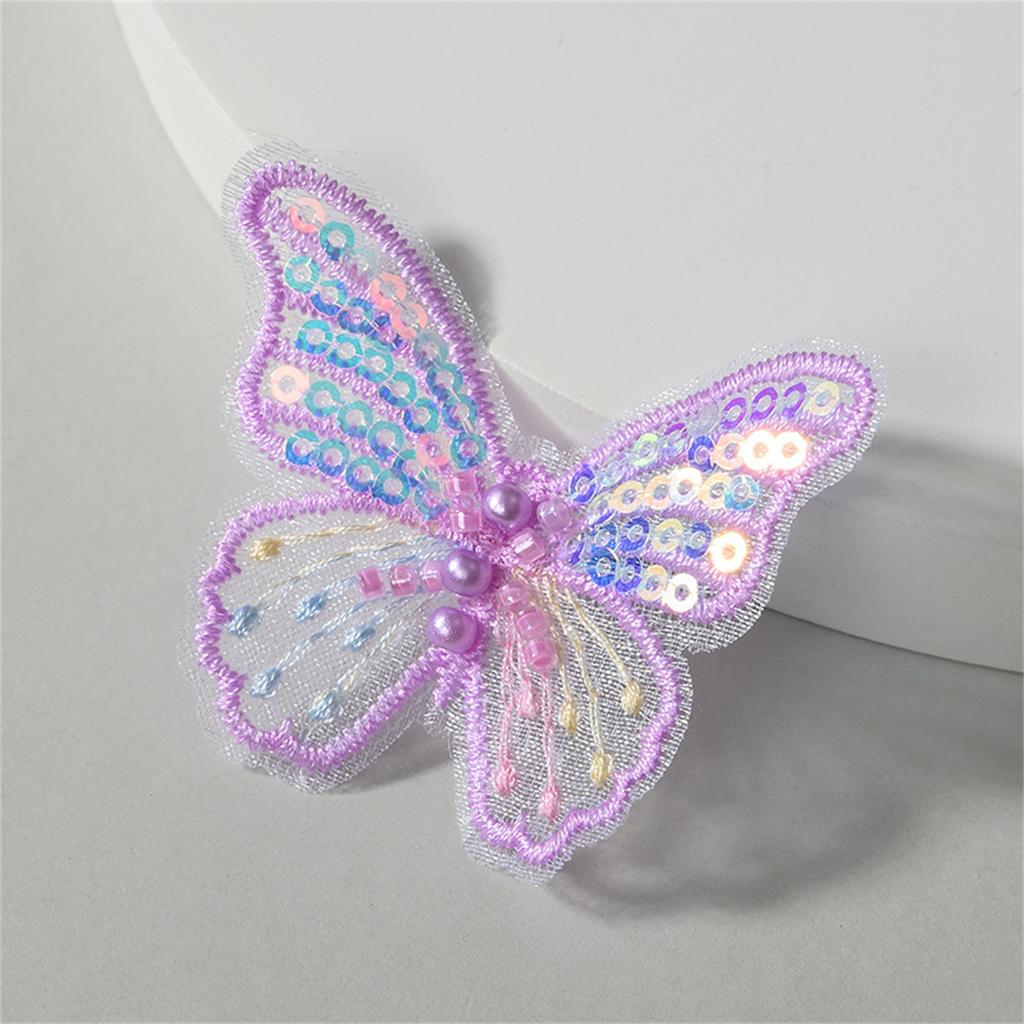 100 шт 62*48 мм изысканные пайетки вышитые сетчатые бабочки для DIY головных уборов заколки для волос декор одежды шляпы обуви швейные заплатки