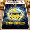 Flannel BlanketNorth Queensland Cowboys Custom Name Text Personalized Soft Warm Throw Blanket Home Decor Gift