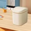 Mini Desktop Trash Can Dispenser with Lid Cylindrical Tabletop Waste Bin Easy To Clean Screw-Off Cap for Office and Coffee Bar