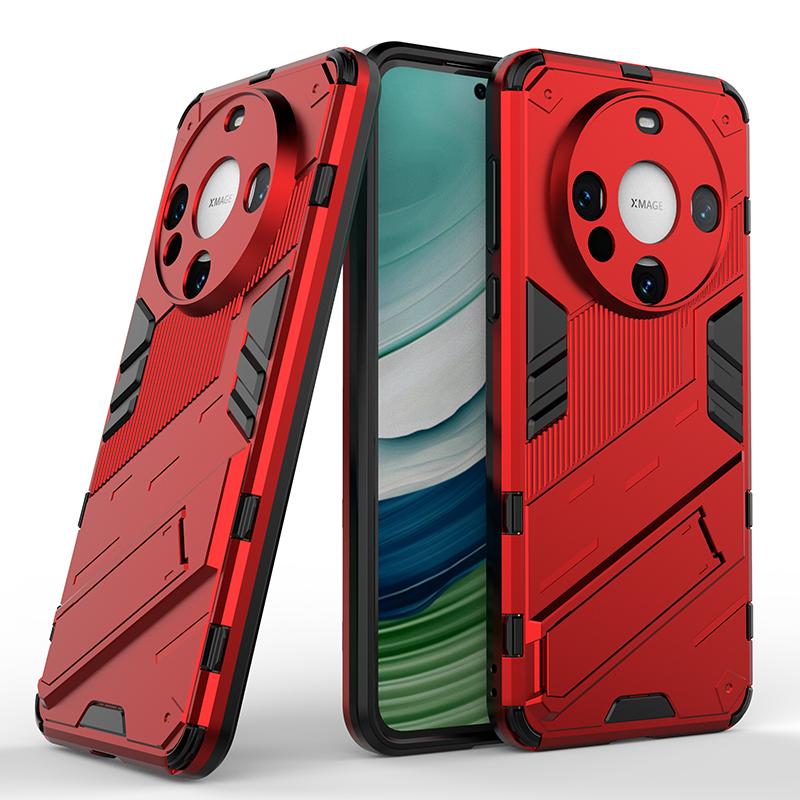 For Huawei Mate 60 50 50E 40 40E Pro Plus Punk Armor Shockproof Bumper Rugged Rubberized PC Fitted Kickstand Case Stand Holder Cover Shell