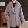 Luxurious Winter Faux Fur Coat for Women Thick Warm Outerwears Elegant Middle-aged Woman Fur Jacket